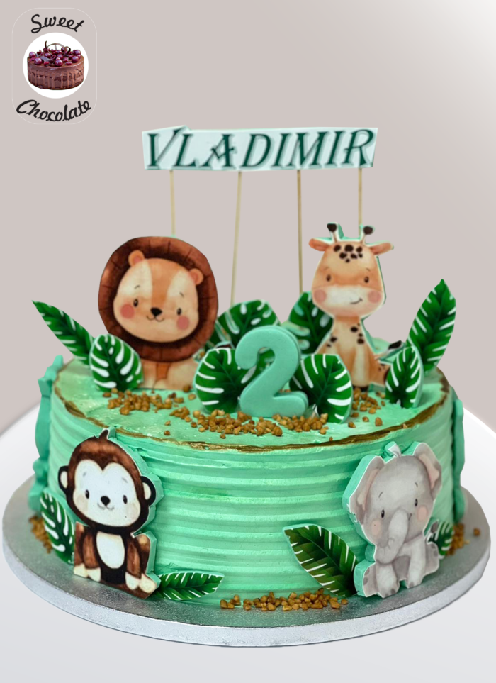 Tort Baietei Animalute Jungla
