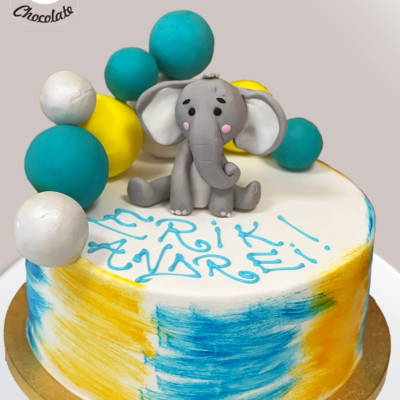 Tort Botez Elefant si Baloane