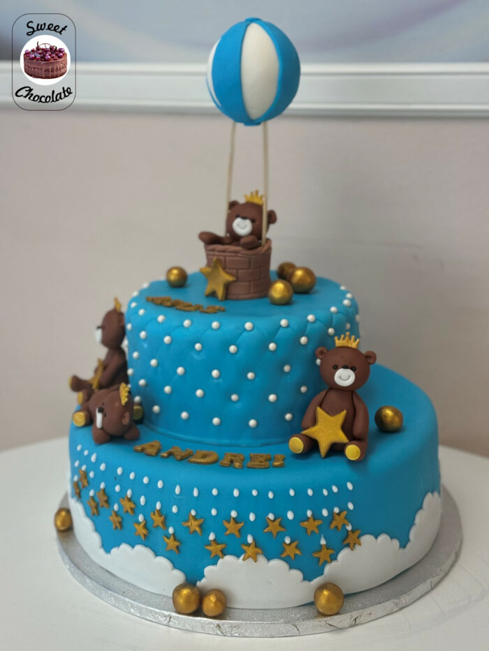 Tort Botez Baietei Ursuleti si Baloane